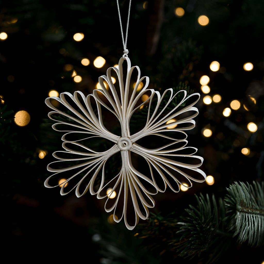 Christmas Quilled Mimosa Snowflake Paper Hanging Decoration - Lifestory