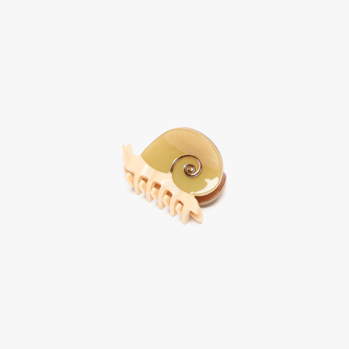 Winona Irene Mini Snail Acetate Hair Claw in Sand - Lifestory