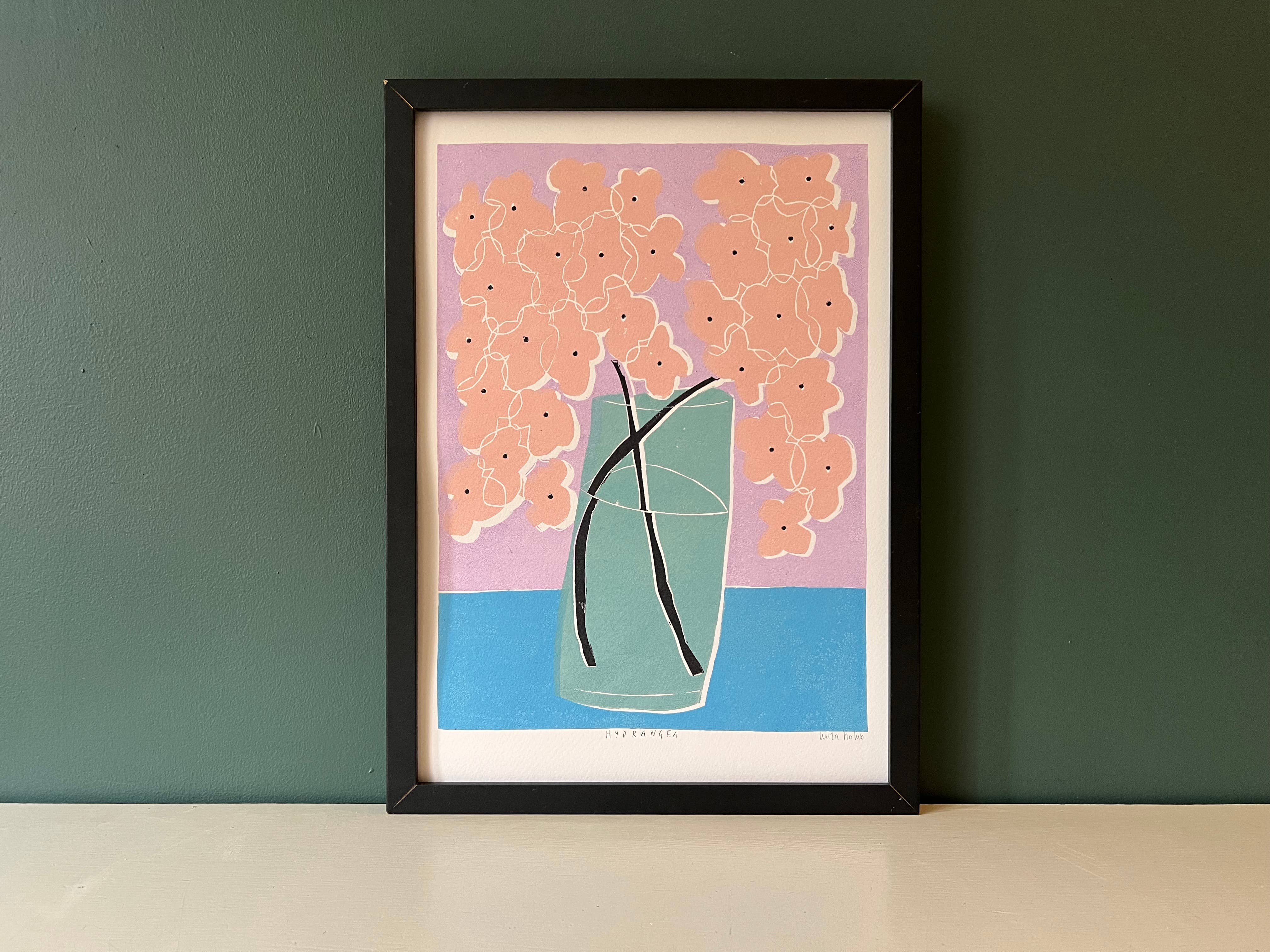 'Hydrangea' Unframed A3 Print by Luiza Holub - Lifestory