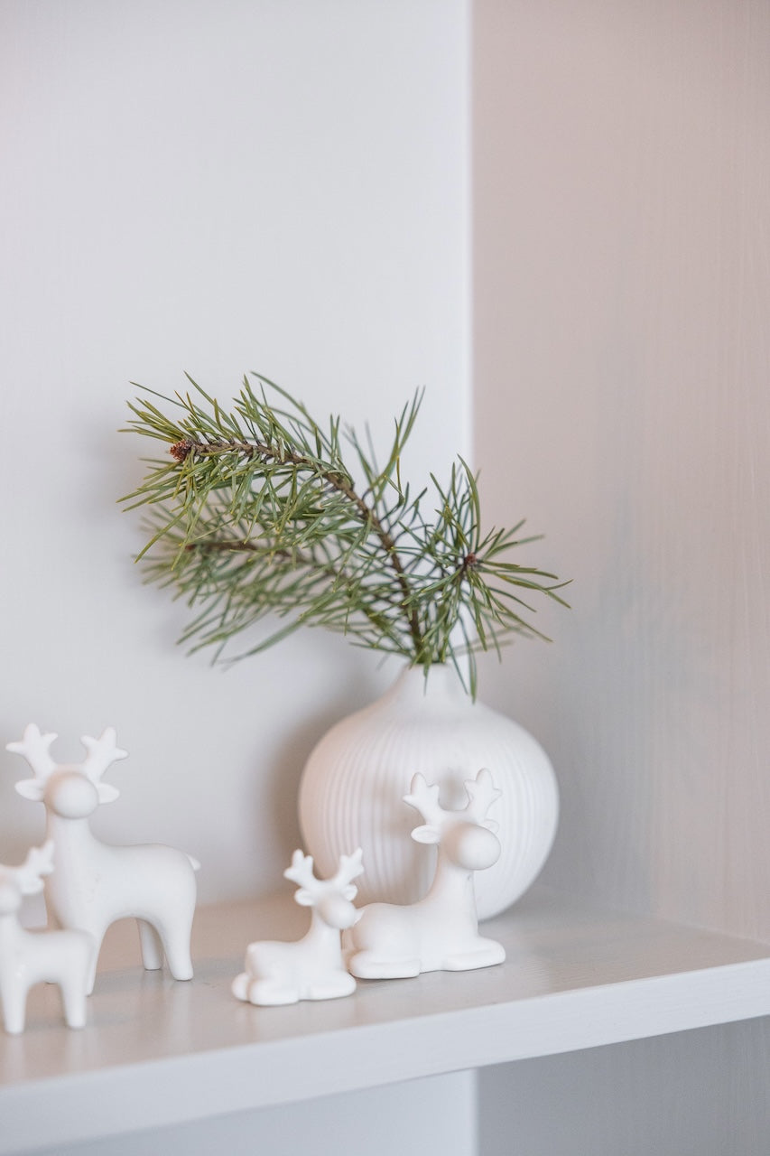 Sten the Resting Reindeer | Medium | White Ceramic | by Storefactory