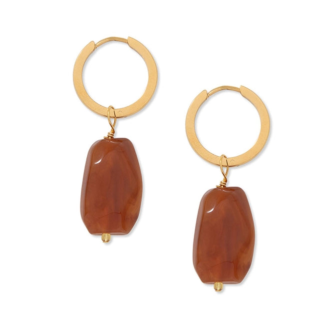 Maple Hoop Earrings in Gold by A Weathered Penny - Lifestory