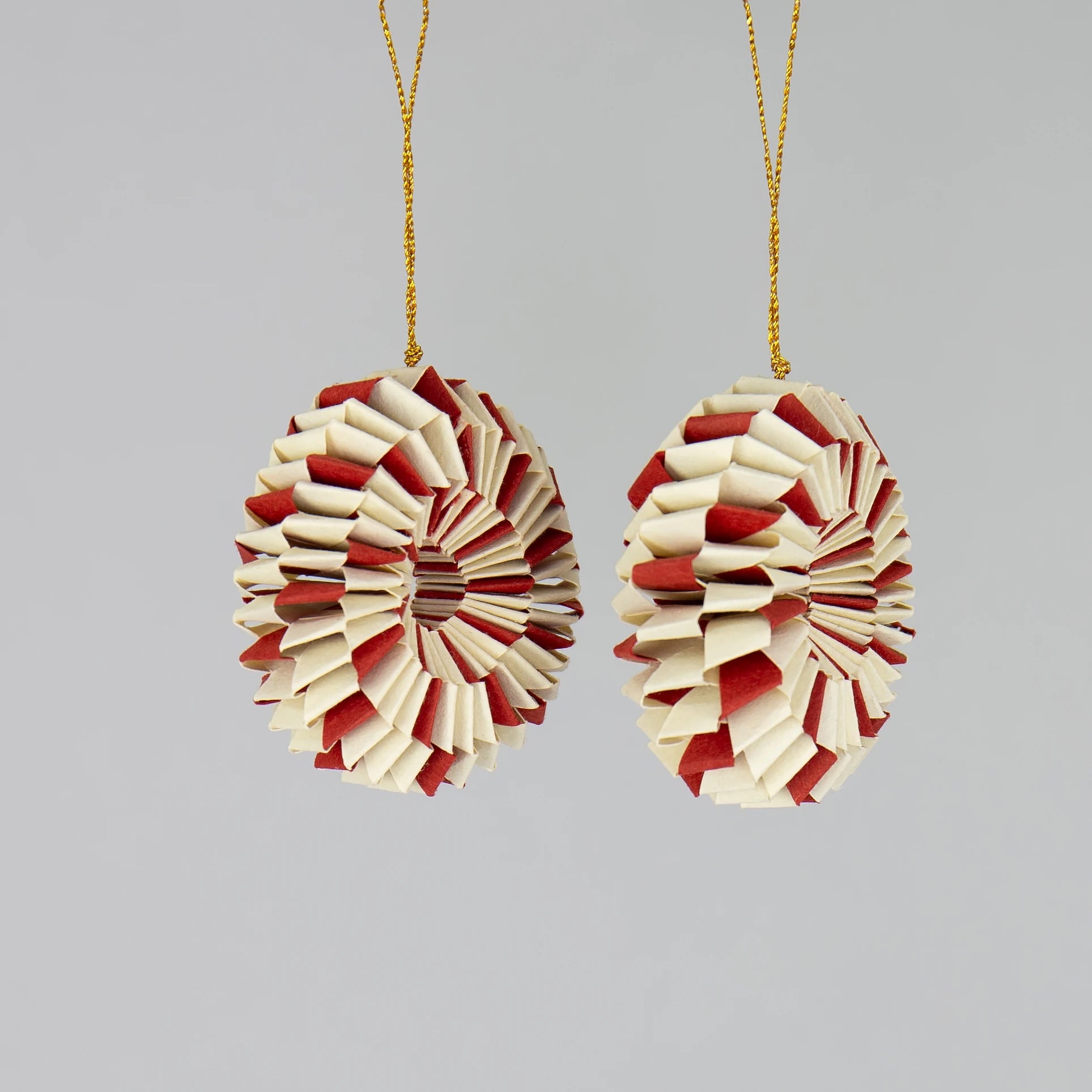 Spin Red Paper Hanging Ornament Set of 2