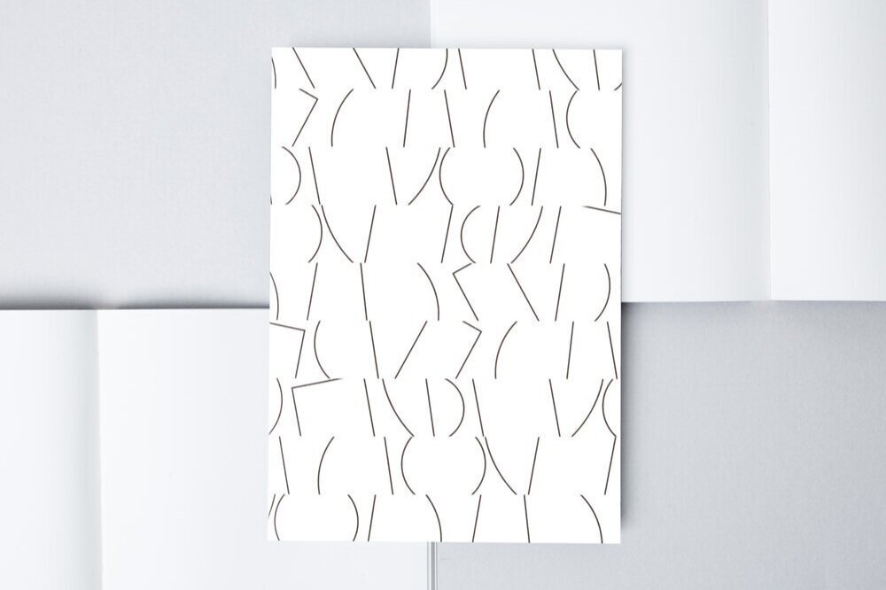 A5 Layflat Notebook | Sol Print - Black & White | Plain Pages | by Ola - Lifestory
