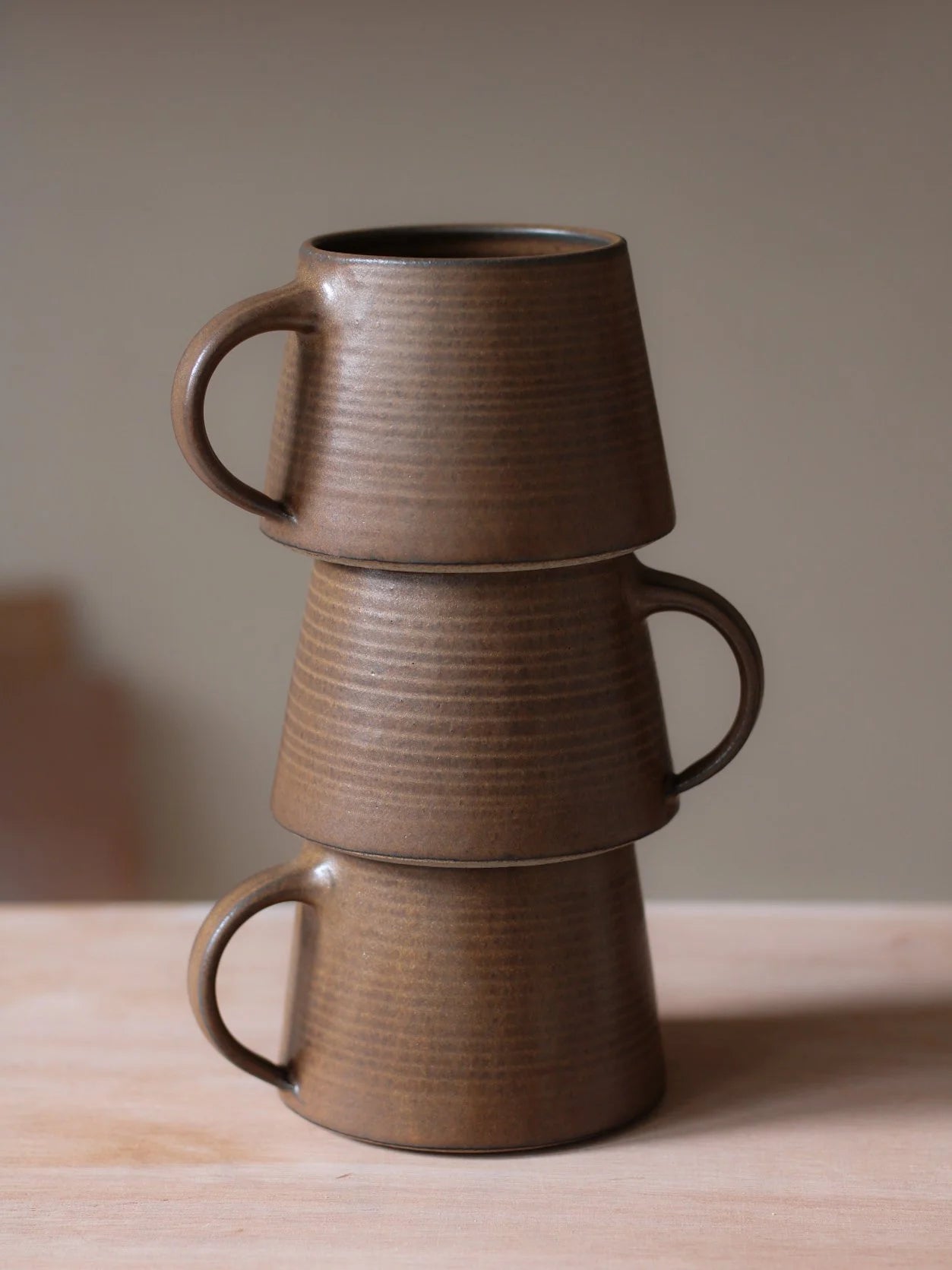 Short Mug in Tamba Glaze | 320ml | Hand Thrown | by Aku Ceramics - Lifestory