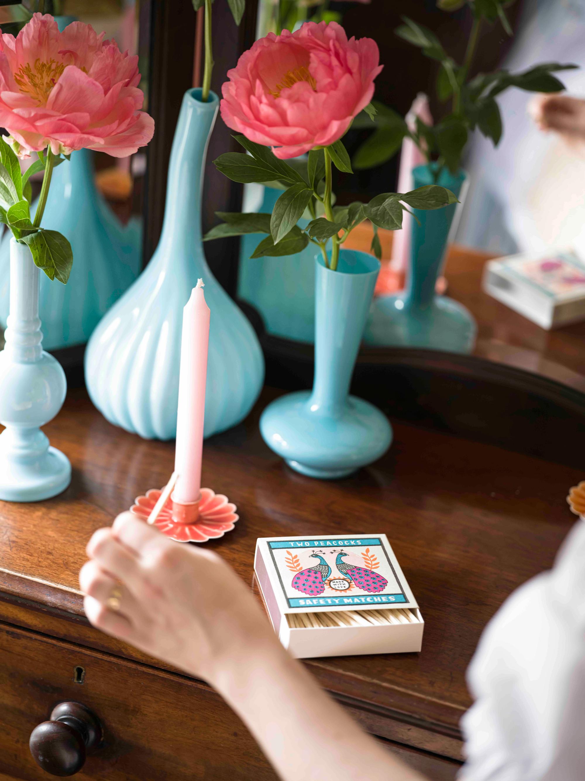 Long Matches - Square Box | Two Peacocks | by Archivist