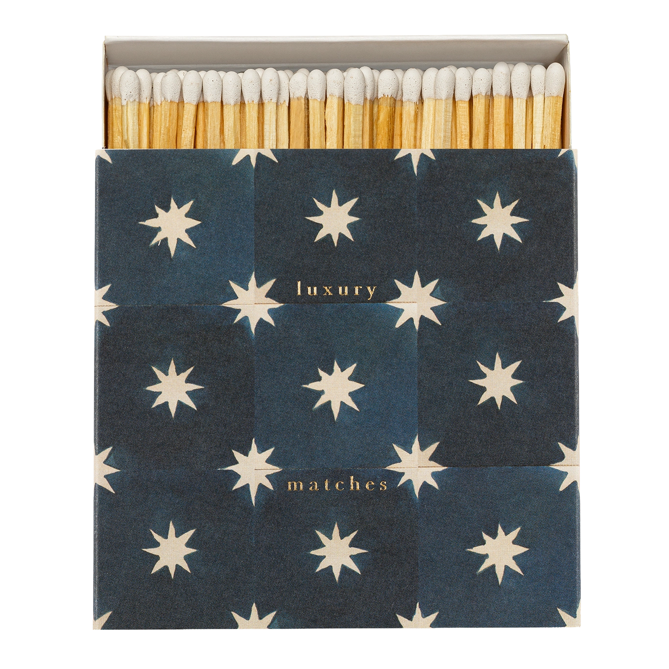 Long Matches - Square Box | Navy Star Tile | by Archivist