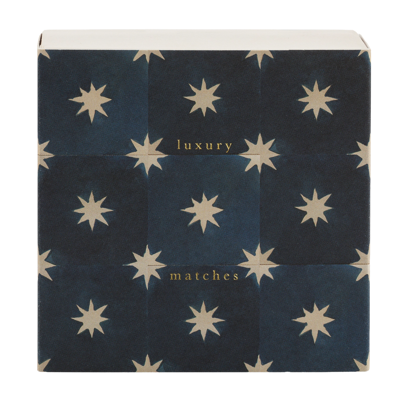 Long Matches - Square Box | Navy Star Tile | by Archivist
