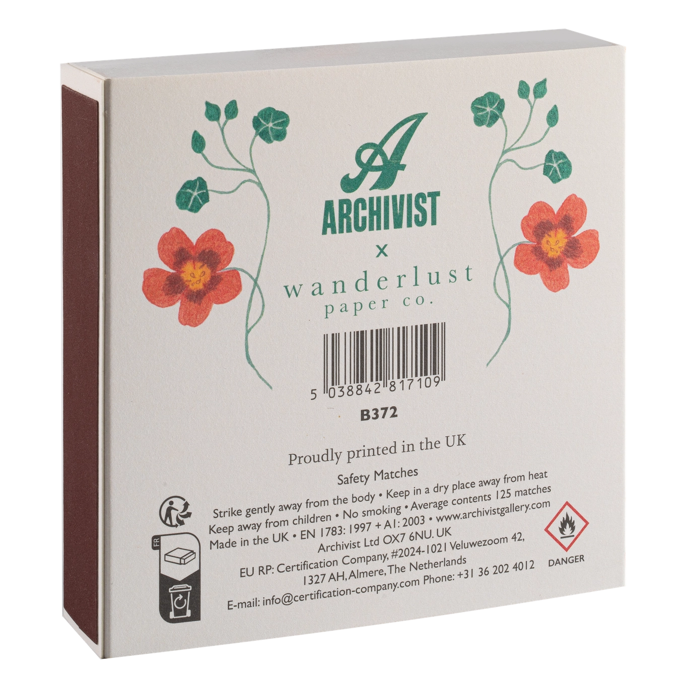 Long Matches - Square Box | Nasturtium | by Archivist - Lifestory