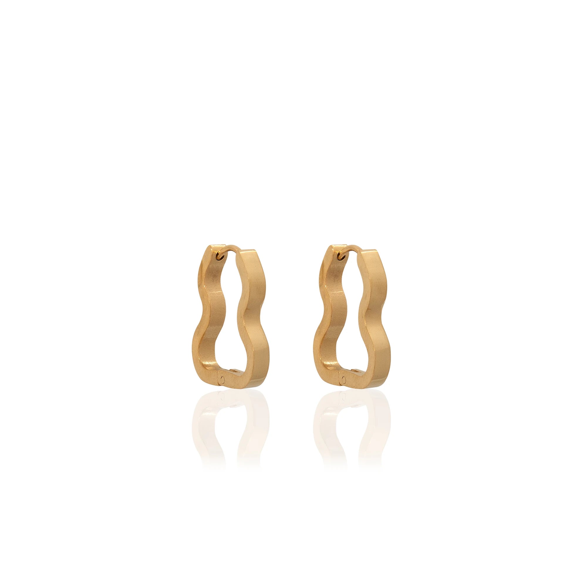Arya Wavy Hoops in Gold or Silver by A Weathered Penny - Lifestory
