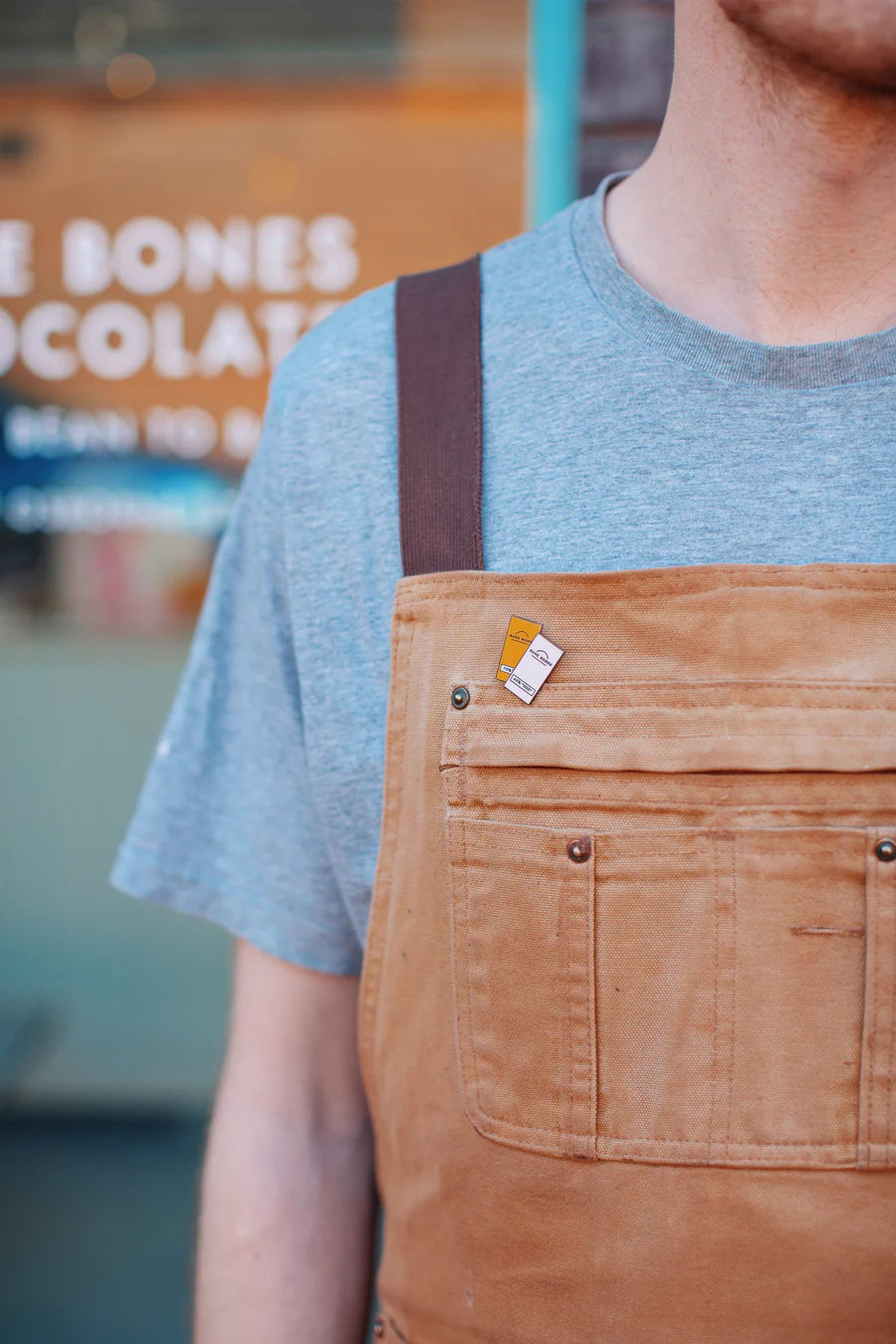 Bare Bones Enamel Pin Badge