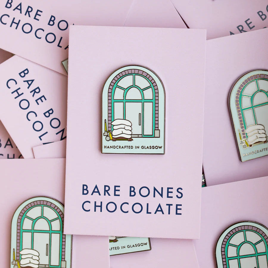 Bare Bones Enamel Pin Badge - 'Handcrafted in Glasgow'