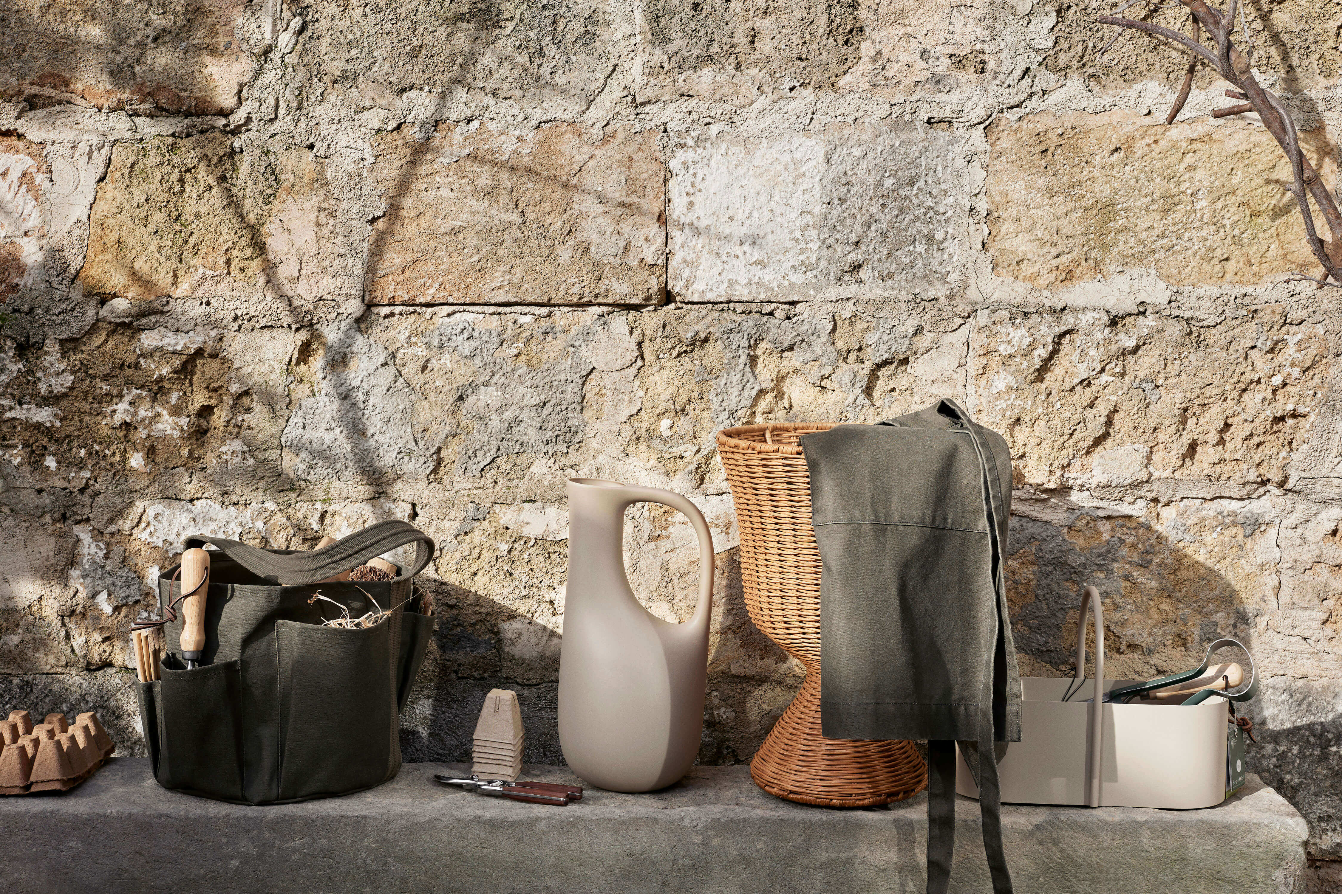 Bark Garden Bucket Bag | Olive | by ferm Living - Lifestory - ferm LIVING