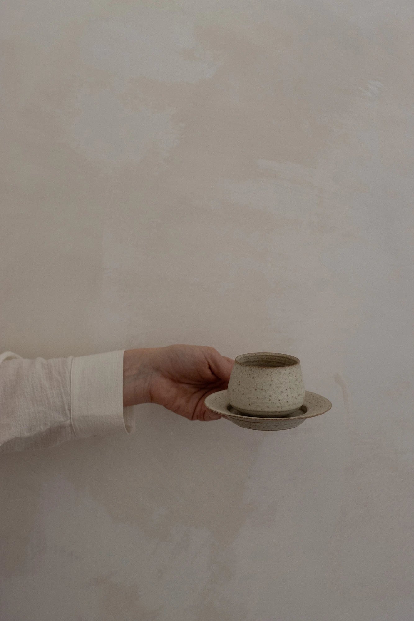 Small Cup & Saucer in Stone Glaze by Blanc Ceramics - Lifestory