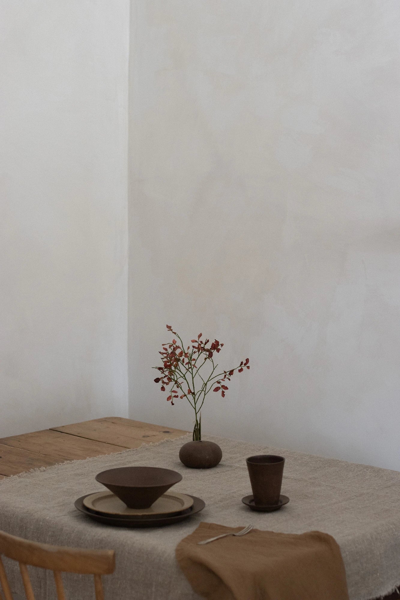 Tall Cup & Saucer in Bark Glaze by Blanc Ceramics - Lifestory