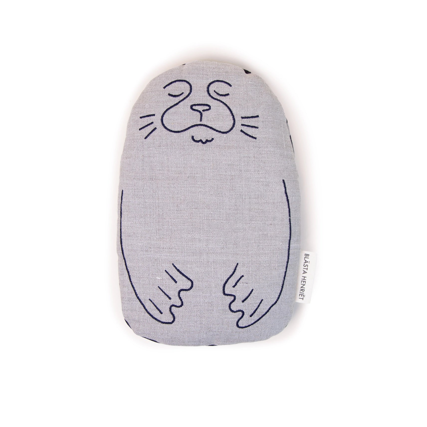 Blästa Henriët Linen Wheat & Lavender Bag Friend in embroidered Sal the seal design