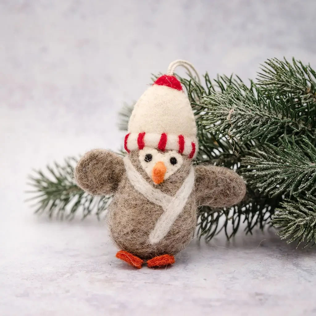 Penguin Hand Crafted Felt Hanging Decoration