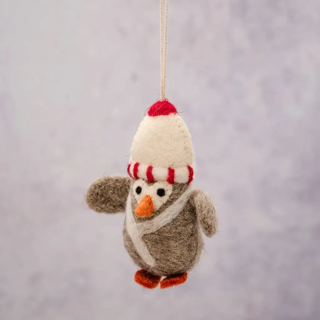 Penguin Hand Crafted Felt Hanging Decoration
