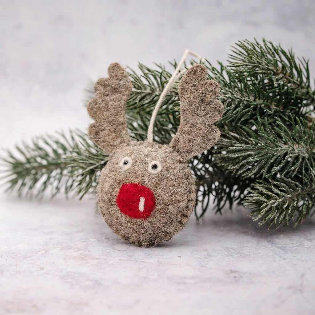 Rudolph Hand Crafted Felt Hanging Decoration