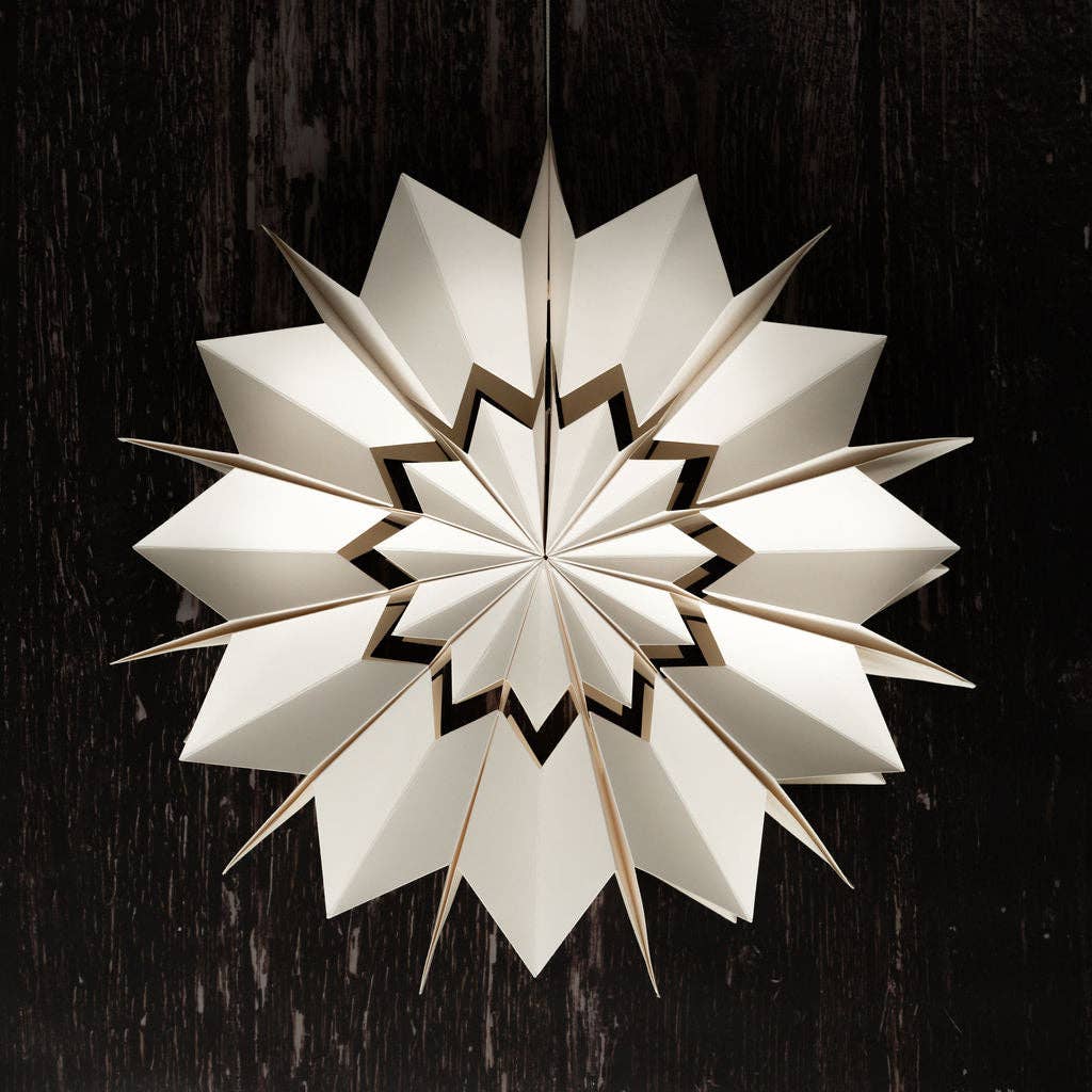 Bollywood Christmas 'Yarrow' 50cm White Paper Snowflake