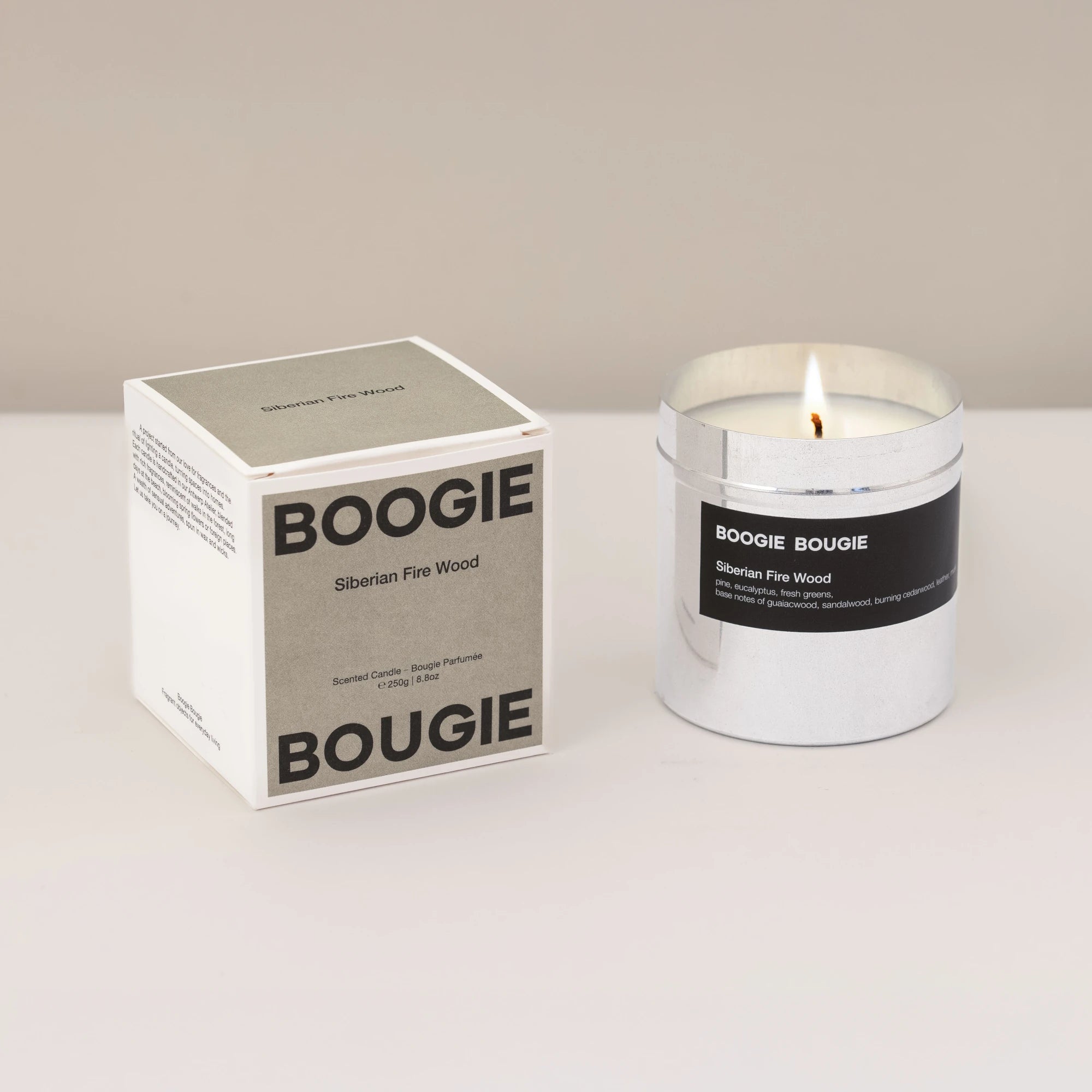 Boogie Bougie Siberian Fire Wood 250g Scented Soy Wax Candle - Lifestory
