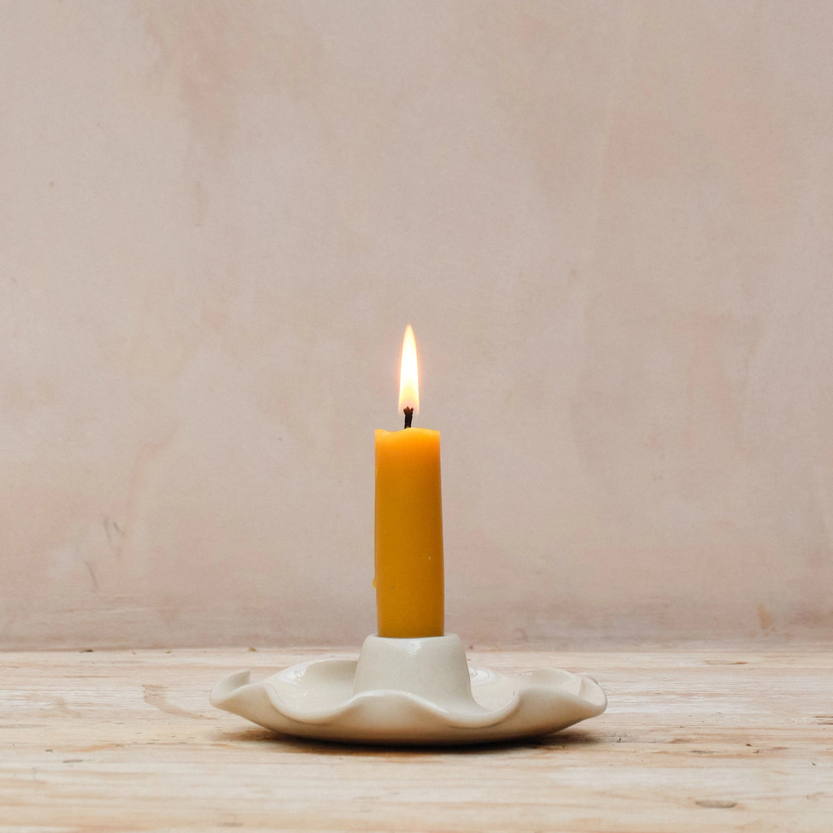 Botanique Workshop x TB Stoneware Frilly Ceramic Candle Holder