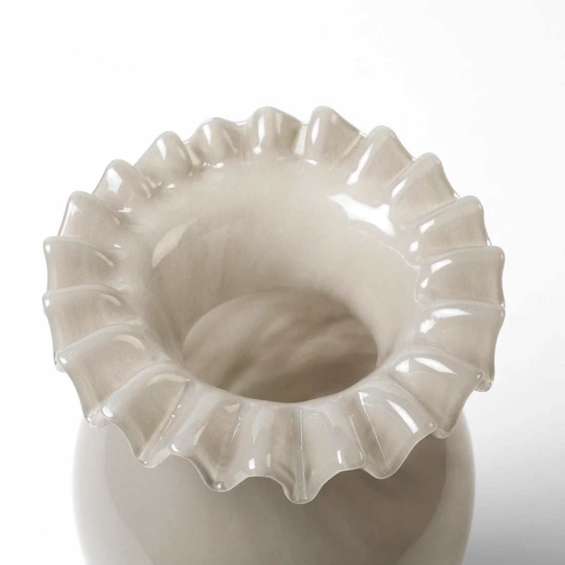 Broste Copenhagen Taupe Mouthblown Glass Jasmin Vase - Lifestory