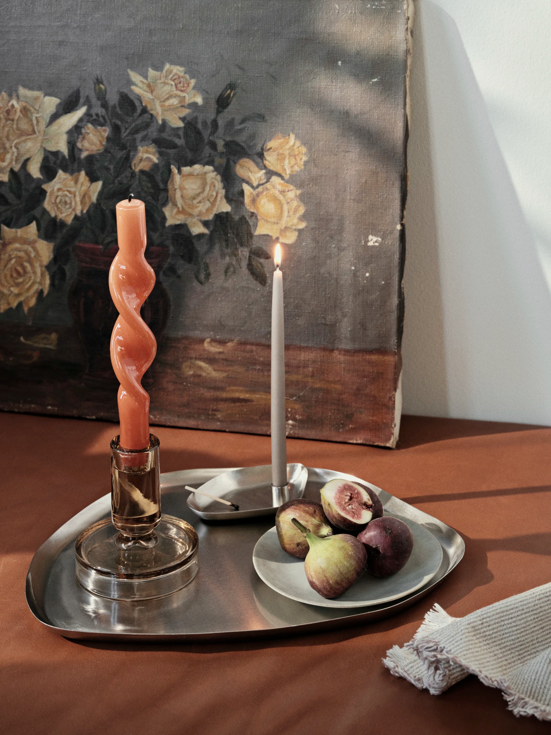 Broste Copenhagen Petra Glass Candle Holder in Clear - Lifestory