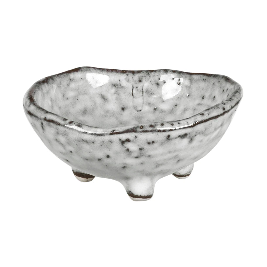 Broste Copenhagen Nordic Sand Glazed Stoneware Small Footed Bowl - Lifestory