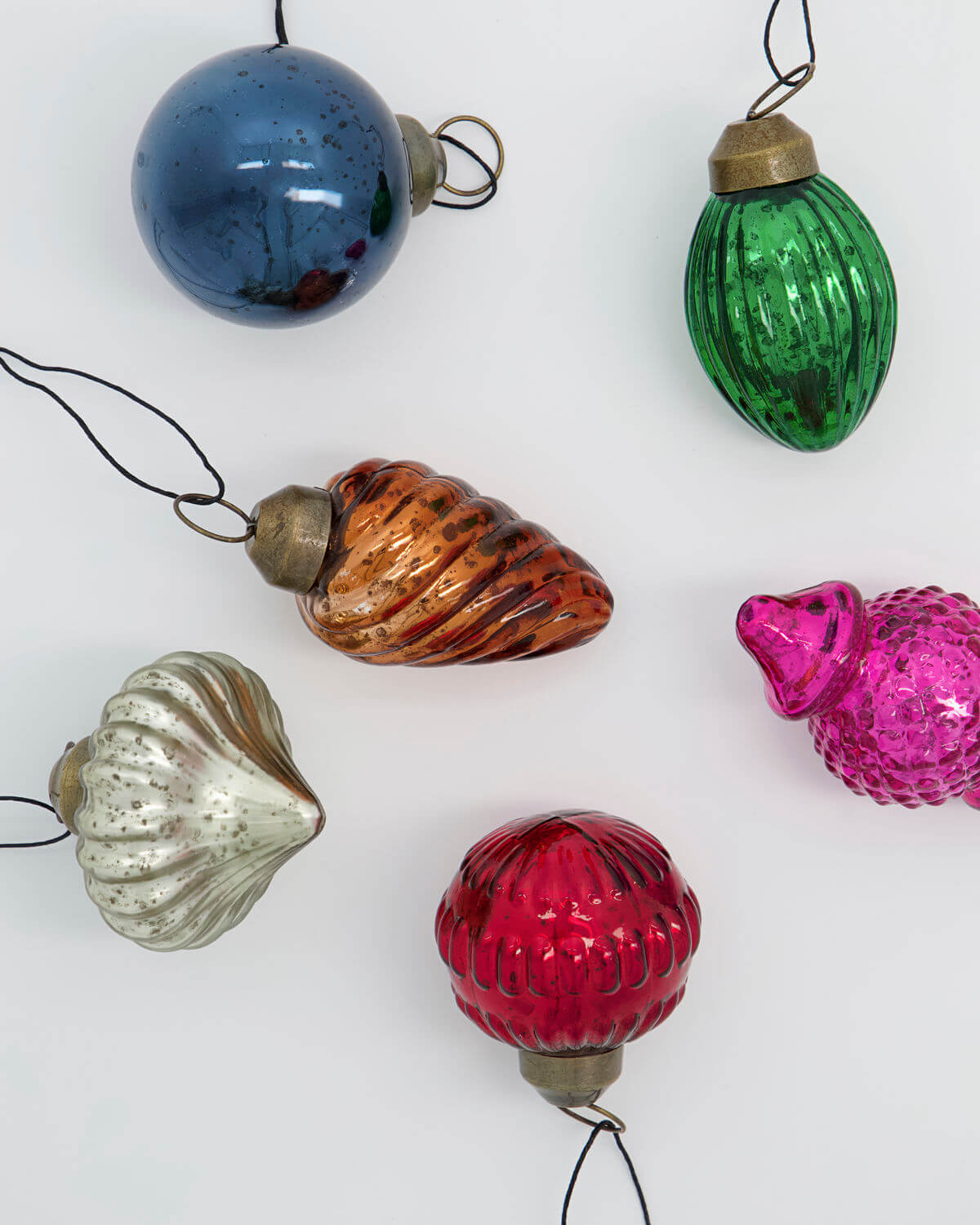 Bunch Ornaments - Set of 6 | Multi | Glass | by House Doctor - Lifestory