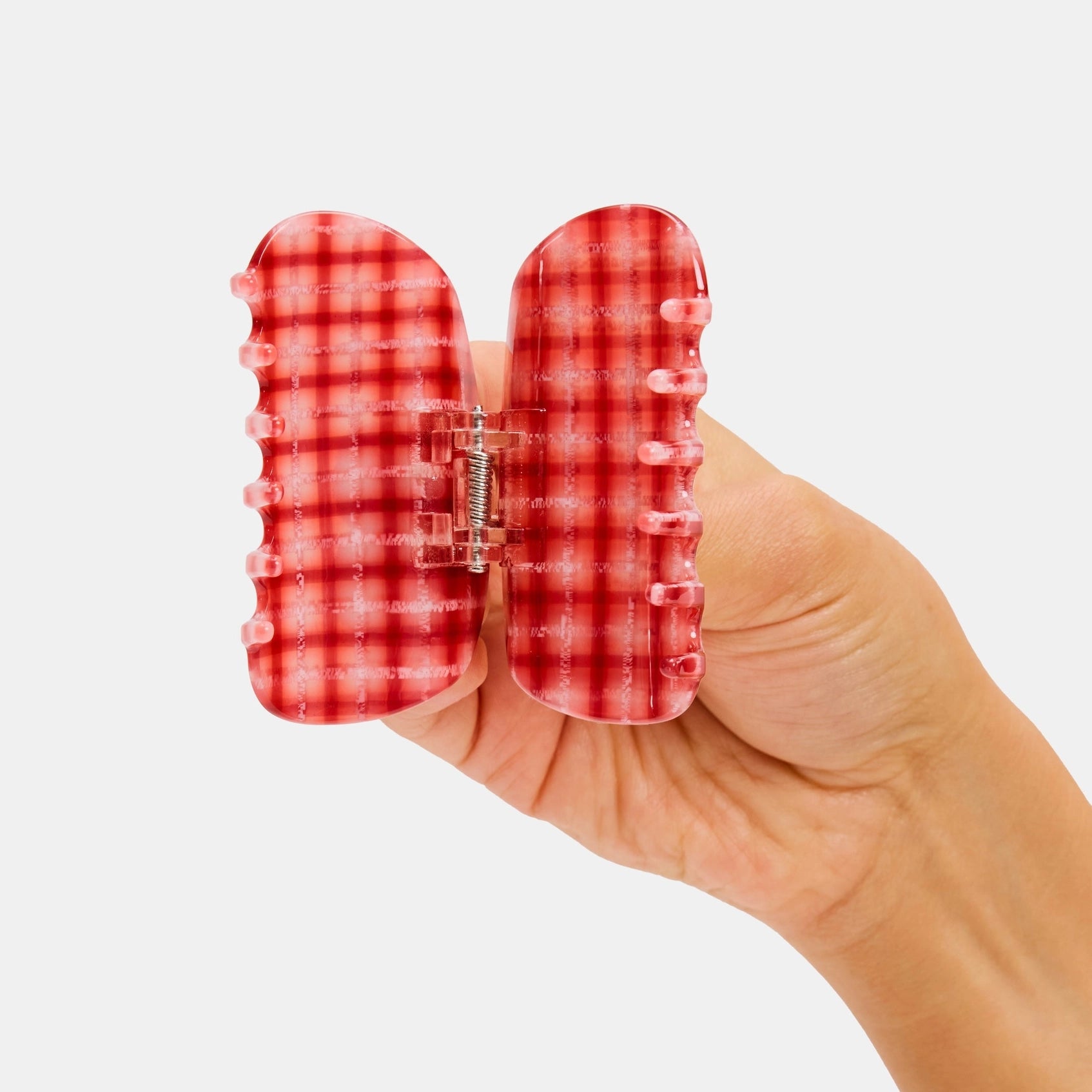 CHUNKS Juno Hair Claw in Red Plaid - Lifestory