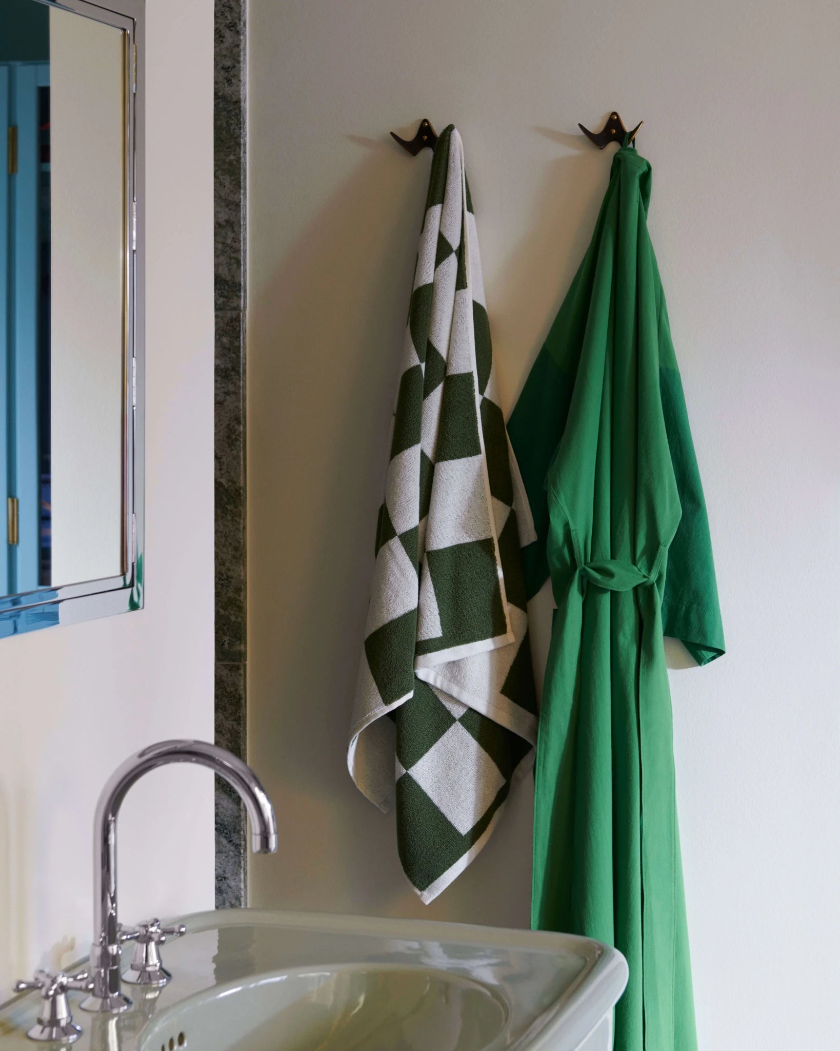 Check Bath Towel | Matcha | by HAY - Lifestory