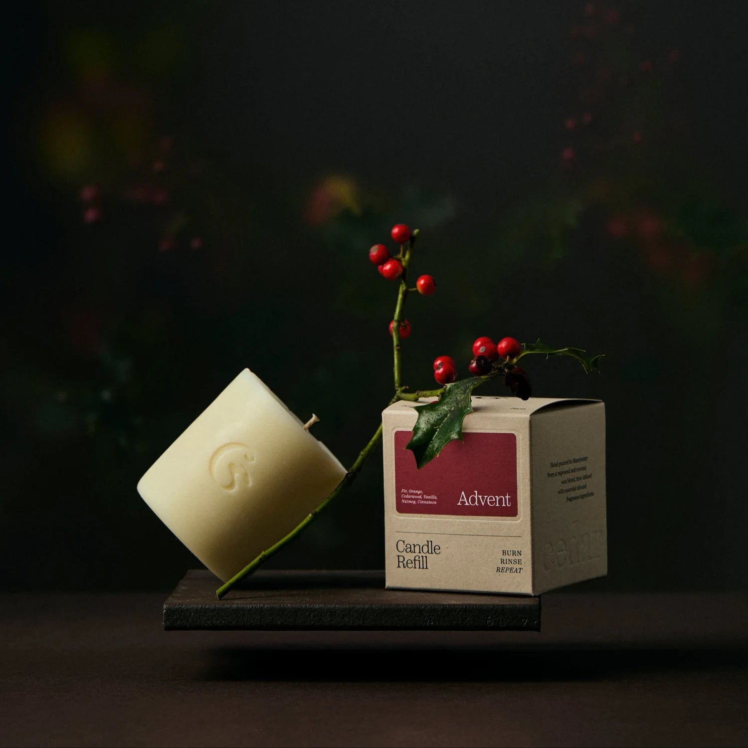 Cedar Home Fragrance 'Advent' 190g Scented Candle Refill