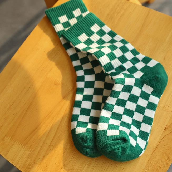 Checker-board Socks | Various Colours | by Happy Knits - Lifestory