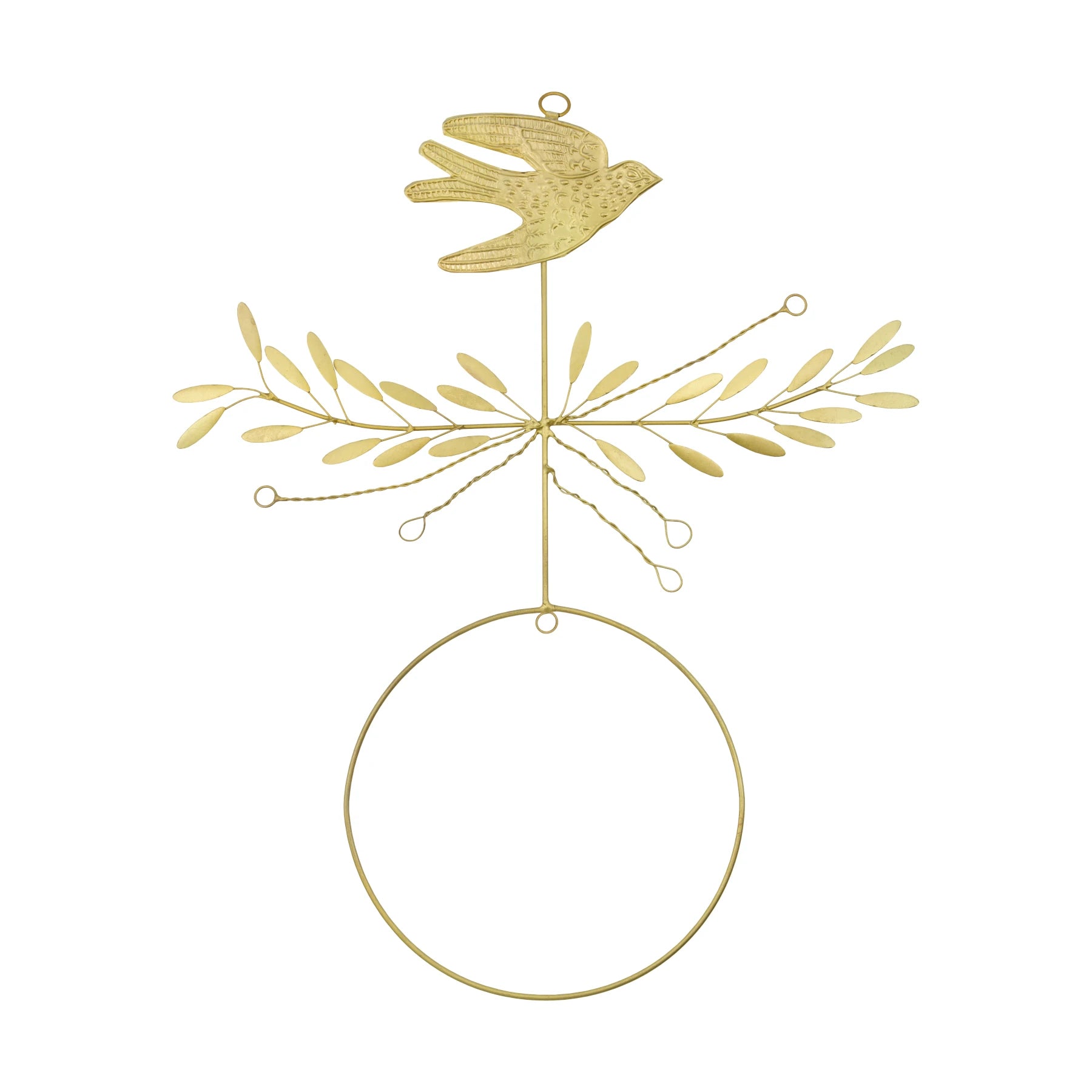 House Doctor Brass Decorative Bird Mobile - Lifestory