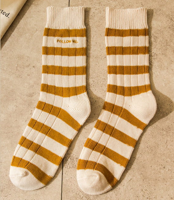 Vintage Stripe Unisex Socks | Various Colours | by Happy Knits - Lifestory