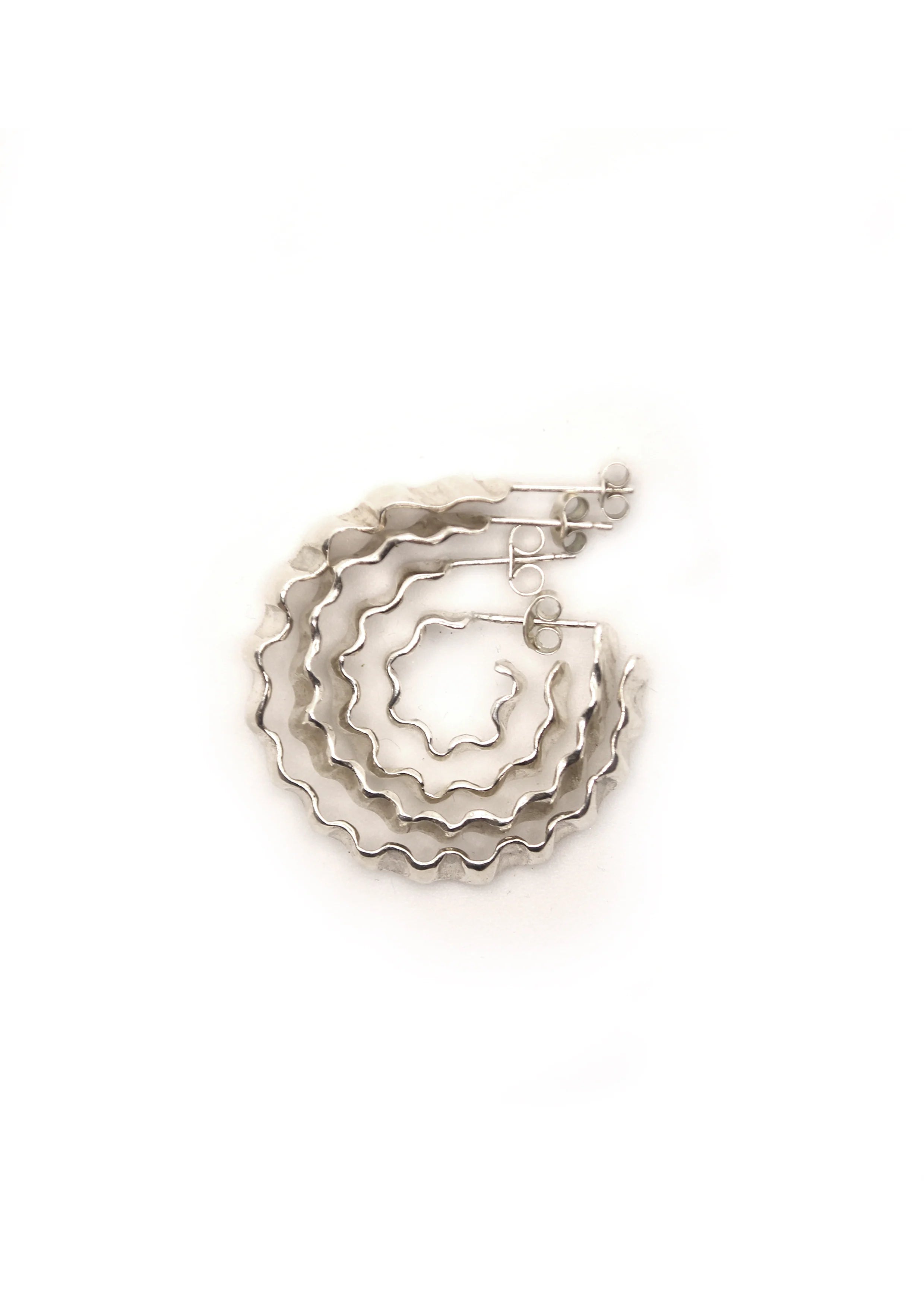 Mini Cockle Hoops in Silver or Gold by Hannah Bourn - Lifestory