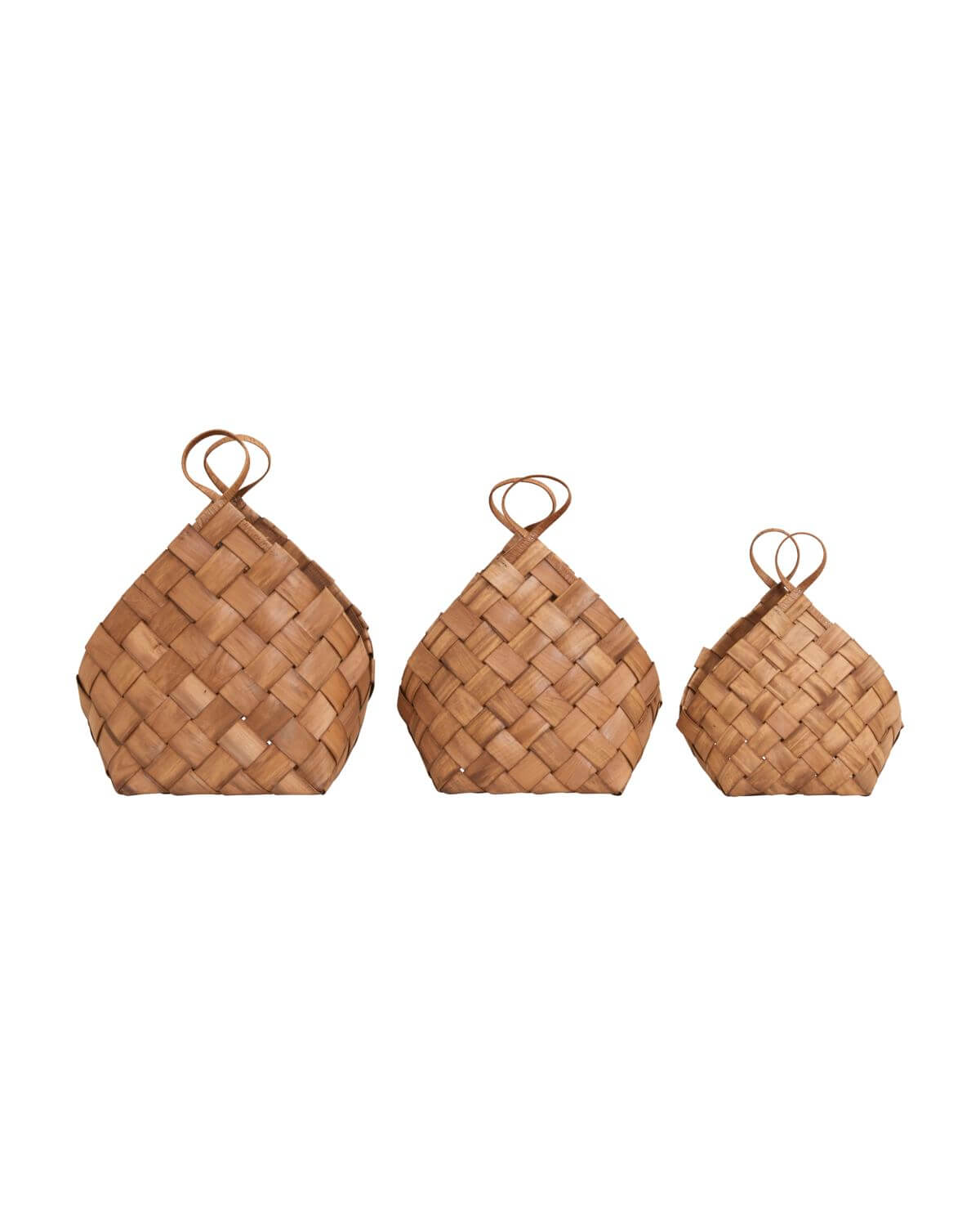 Conical Brown Baskets - Set of 3 | Pinewood & Paper | by House Doctor - Lifestory - House Doctor