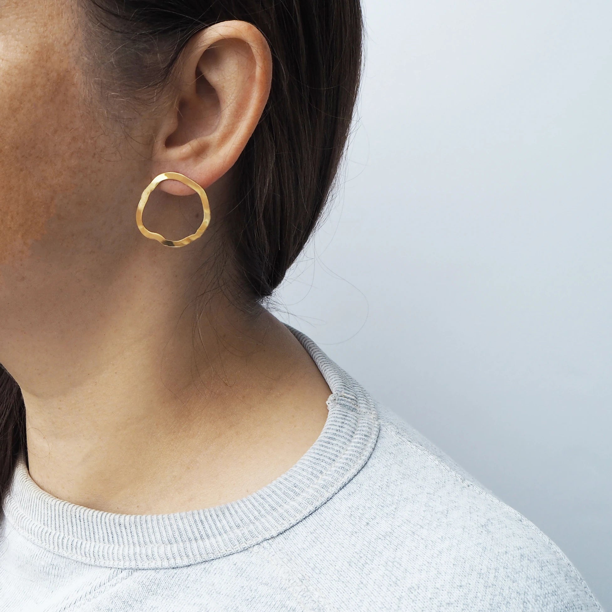 Mini Wave Earrings | Brass | by Custom Made - Lifestory