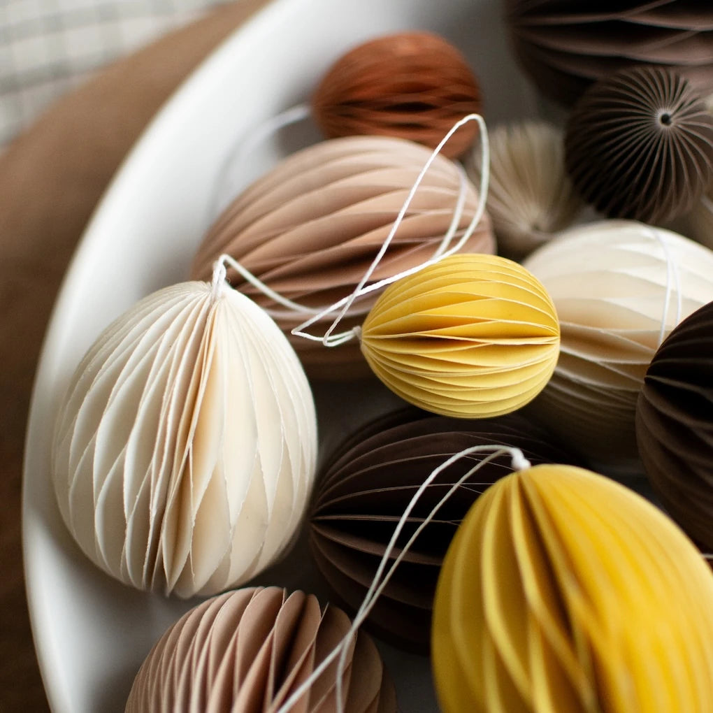 Ovoid Small Paper Hanging Eggs by DBKD