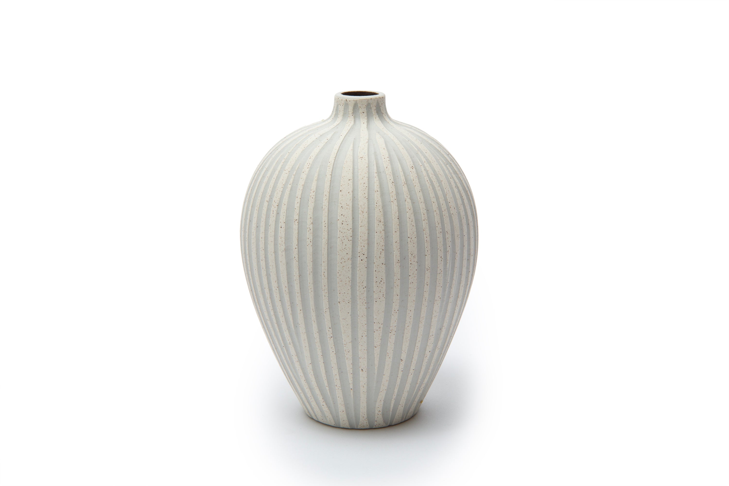 Ebba Vase | Medium | Sand White Stone Stripe | by Lindform - Lifestory