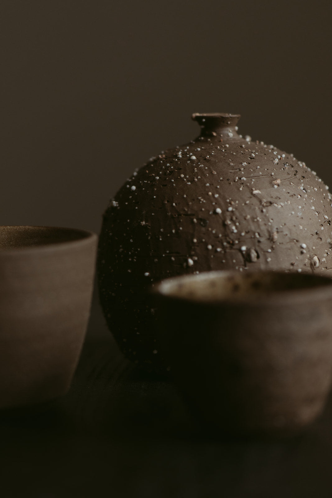 Metamorphosis Group Set of 3 | Eve | Vase, Cup, Pourer in Wild Clay & Sand | by Emporium Julium - Lifestory