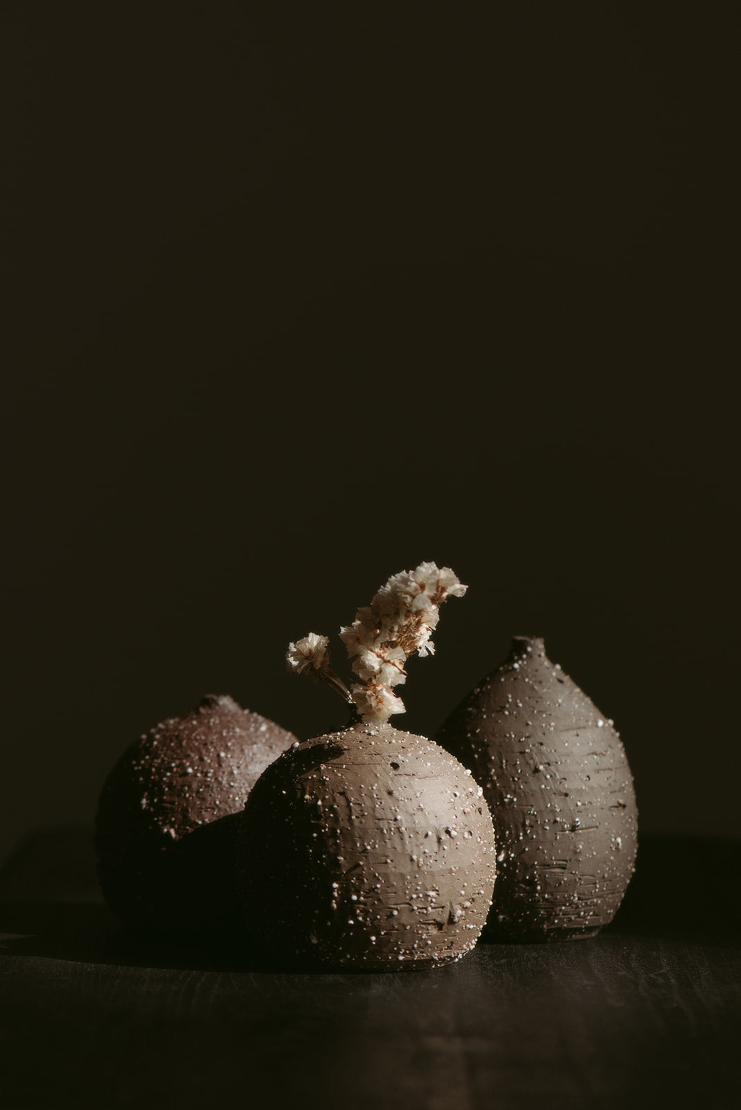 Metamorphosis Group Set of 3 | Eve | Vase, Cup, Pourer in Wild Clay & Sand | by Emporium Julium - Lifestory