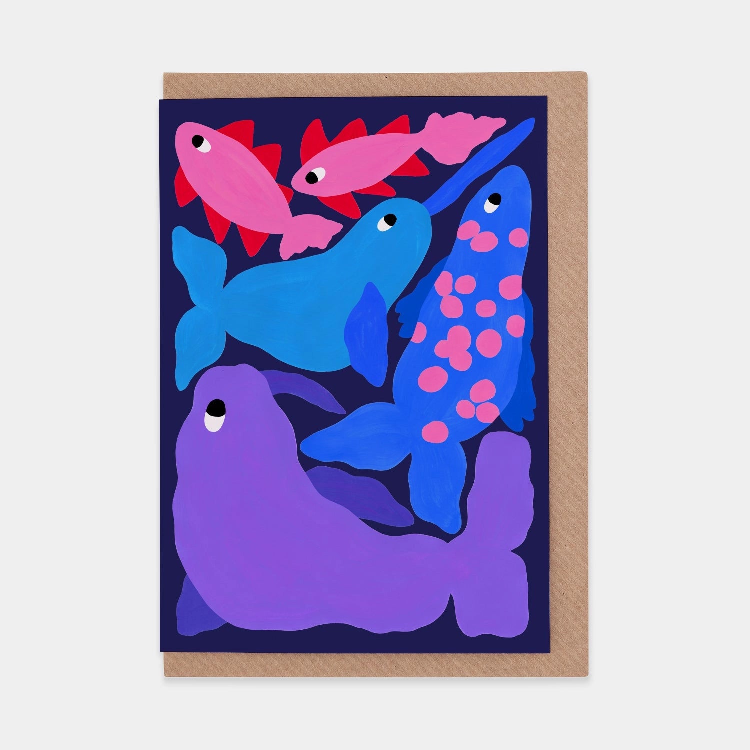 Arctic Animals WWF Card by Liv Lee for Evermade on a white background
