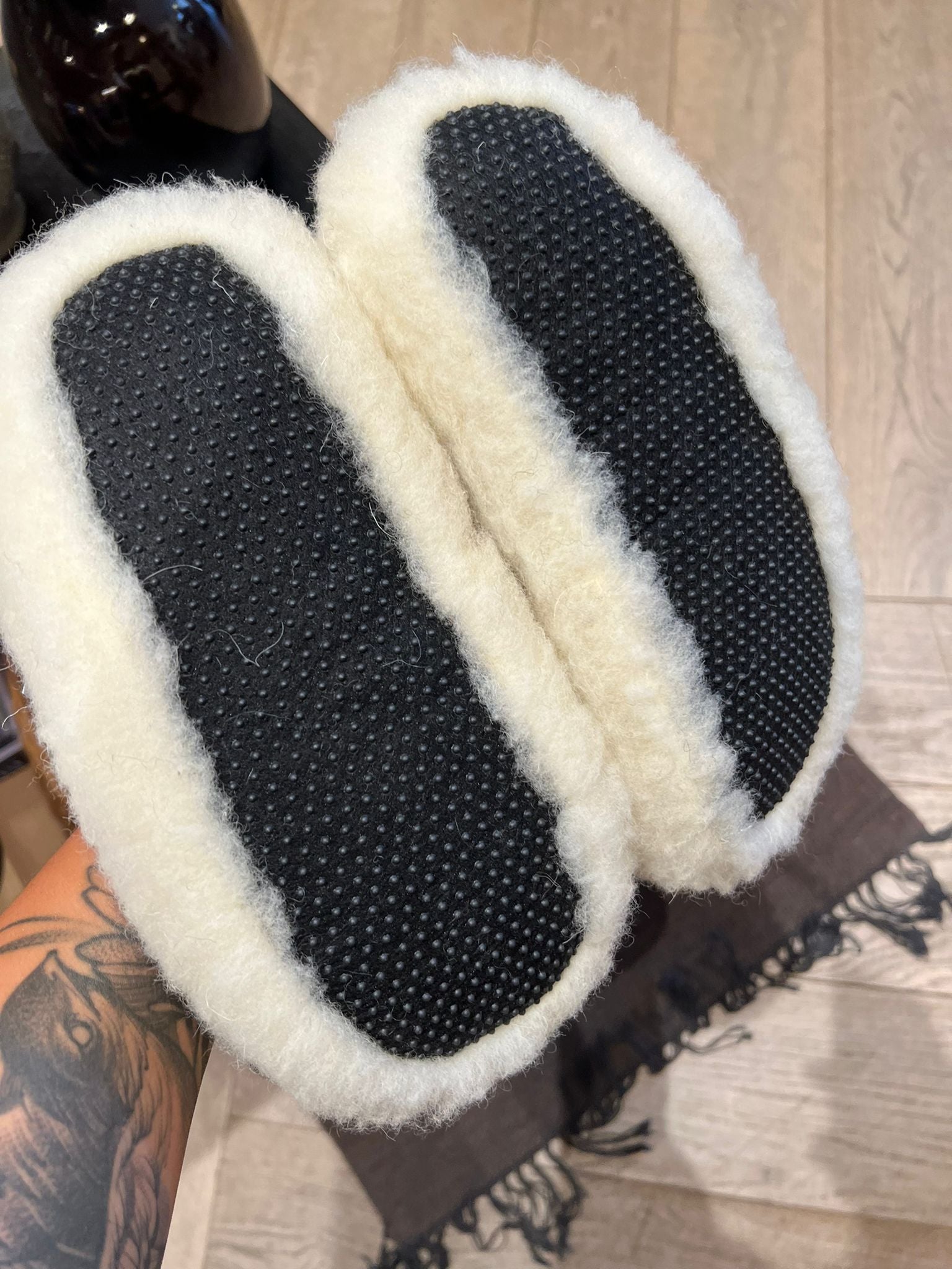 Unisex Full Slippers | Graphite & Natural | 6 Sizes | Merino Wool | by Yoko Wool - Lifestory