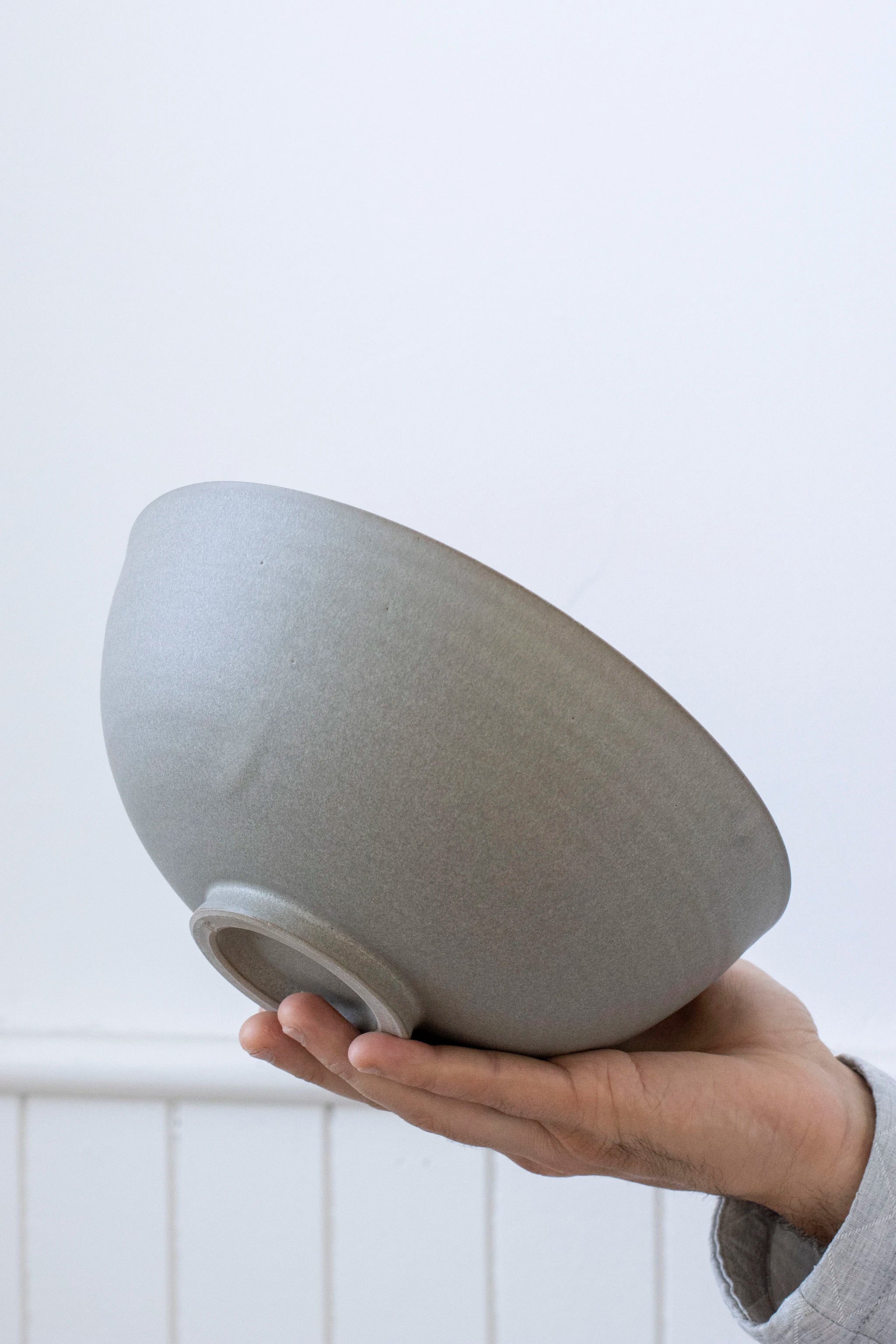 Footed Serving Bowl | Feather Grey | by Borja Moronta - Lifestory