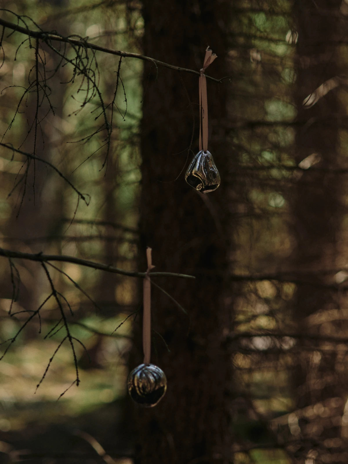ferm Living Bellure Baubles (Set of 2) in Silver Finish | Lifestory