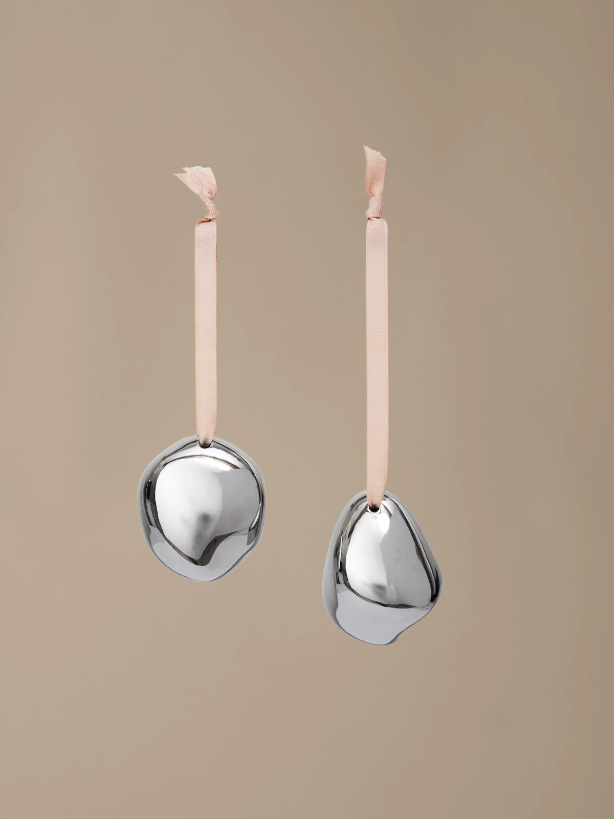 ferm Living Bellure Baubles (Set of 2) in Silver Finish | Lifestory