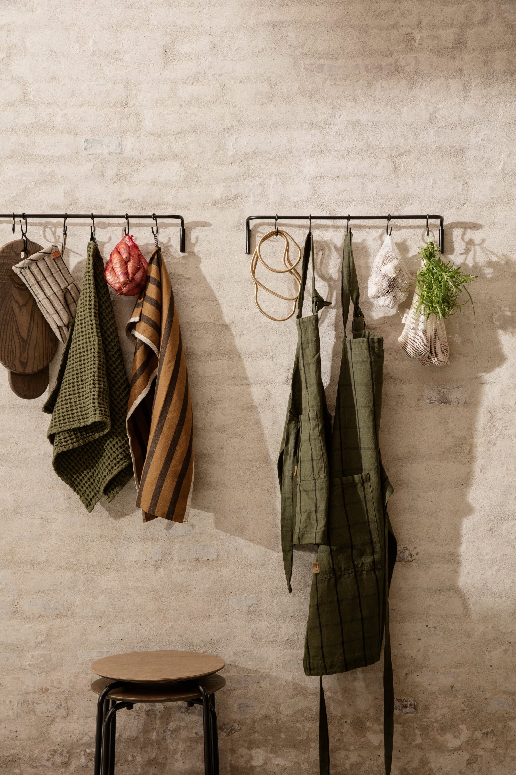 Ferm Living Organic Cotton Hand Towel in Olive