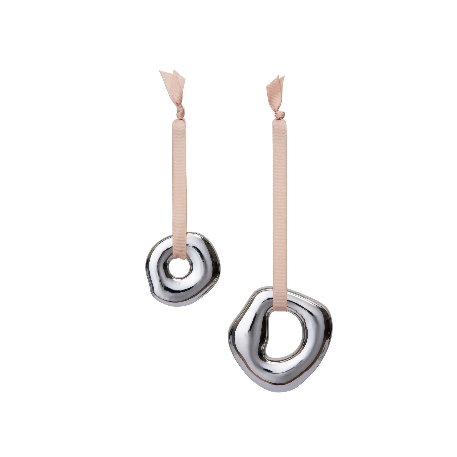 Ferm Living Set of 2 Orrith Ornaments in Silver