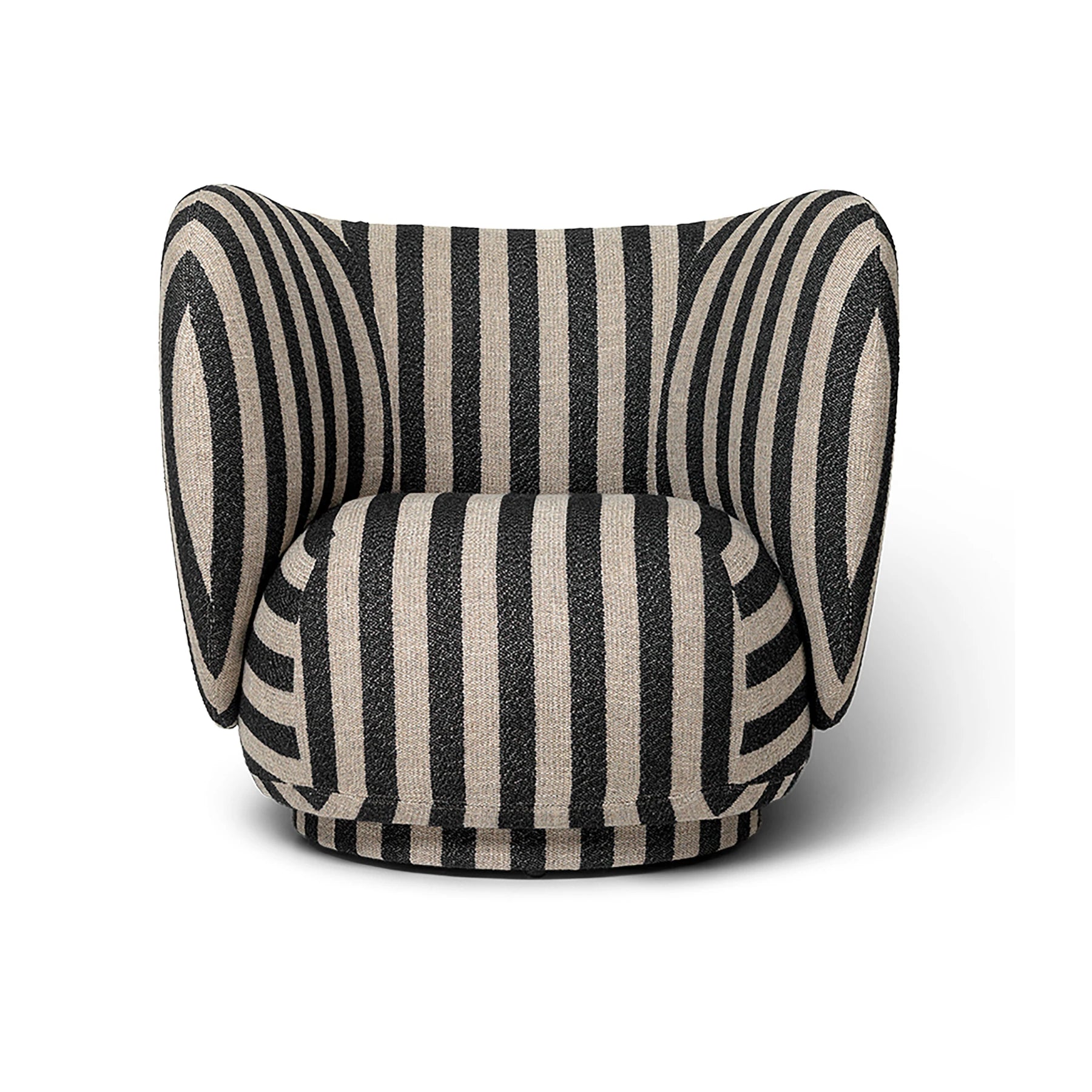 Ferm Living Rico Lounge Chair in striped Louisina fabric